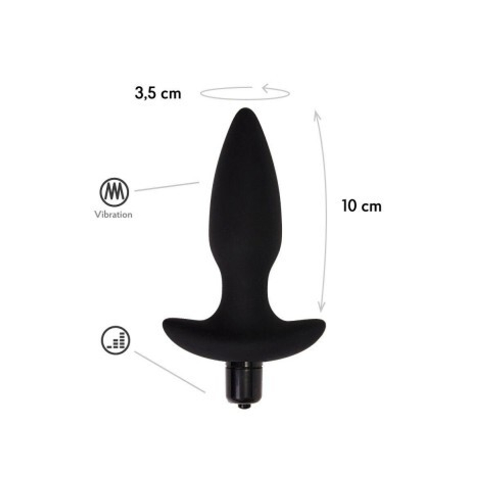 Анальная пробка с вибрацией Hati CORE, черный