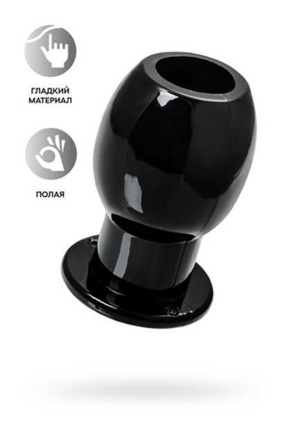 Анальная втулка TOYFA Basic L, TPE, чёрная, 7,5 см