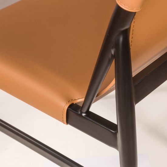 Стул Pranzo, коричневый кожа