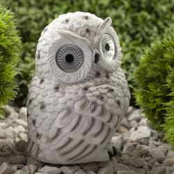 Светильник уличный ЭРА ERAFYS01-09 Полярная сова на солнечной батарее полистоун 19 см