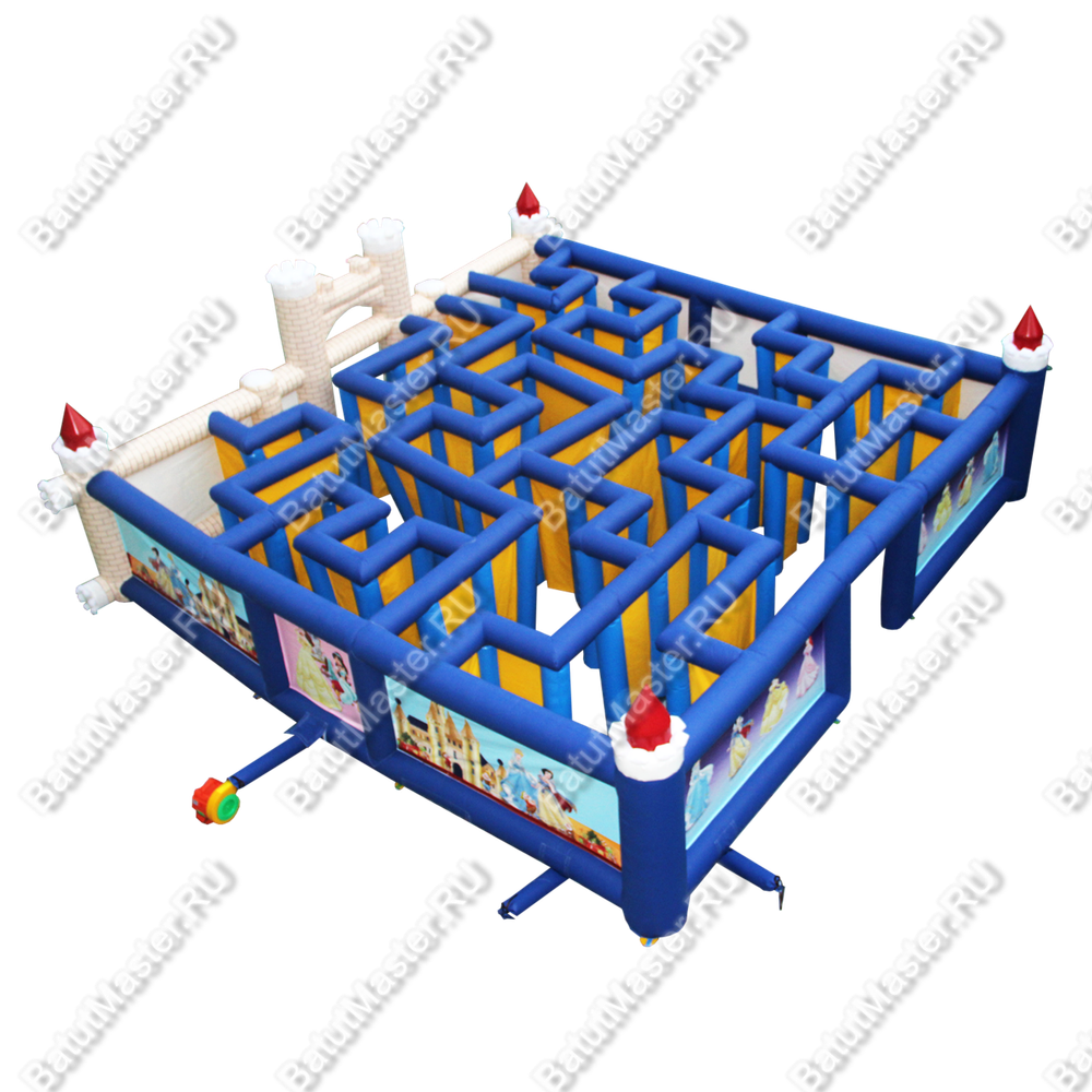 Надувной лабиринт "Сказочный" размер 5*5*2,8 м