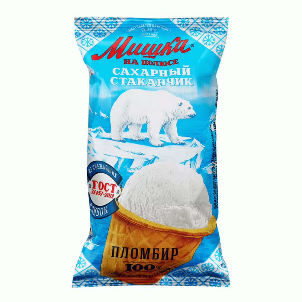 Мороженое Миша на полюсе Пломбир на сливках 70 гр