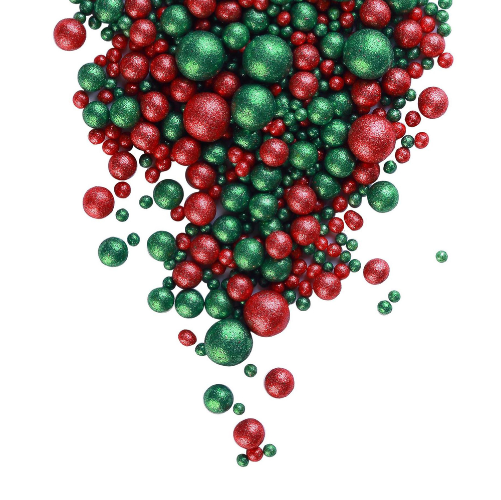 Драже зерновое в шоколадной глазури Блеск МИКС Зеленый/Красный (№719)