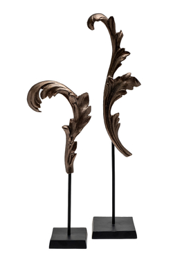 Статуэтка h44.5 см Garda Decor Лист винтаж из алюминия 71PN-03208