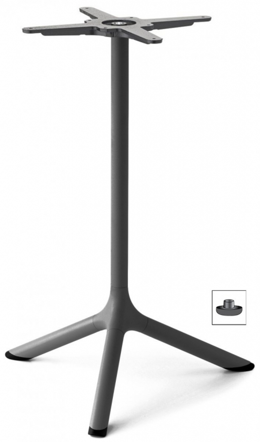 Стол ламинированный обеденный Scab Design Tripe, антрацит, состаренный серый дуб