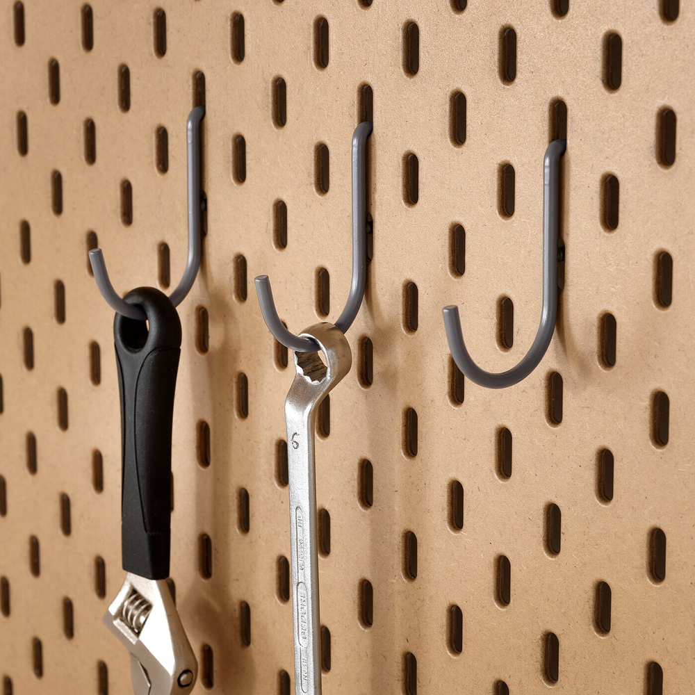 Набор крючков IKEA SKADIS (СКОДИС), Серый, 3 шт