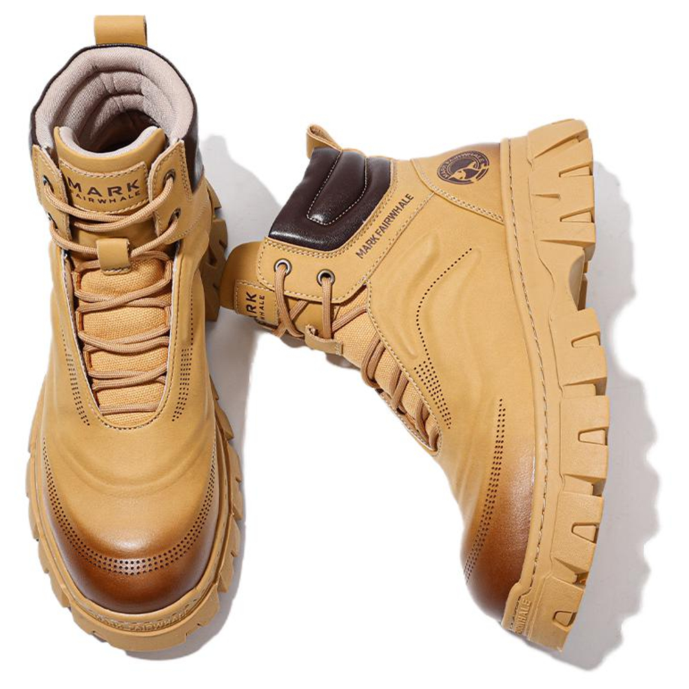 FAIRWHALE Short Mid Calf Combat Boots Men"s