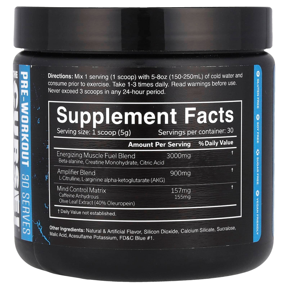 JNX Sports, The Curse!®, Pre-Workout, Blue Raspberry, 5.3 oz (150 g)