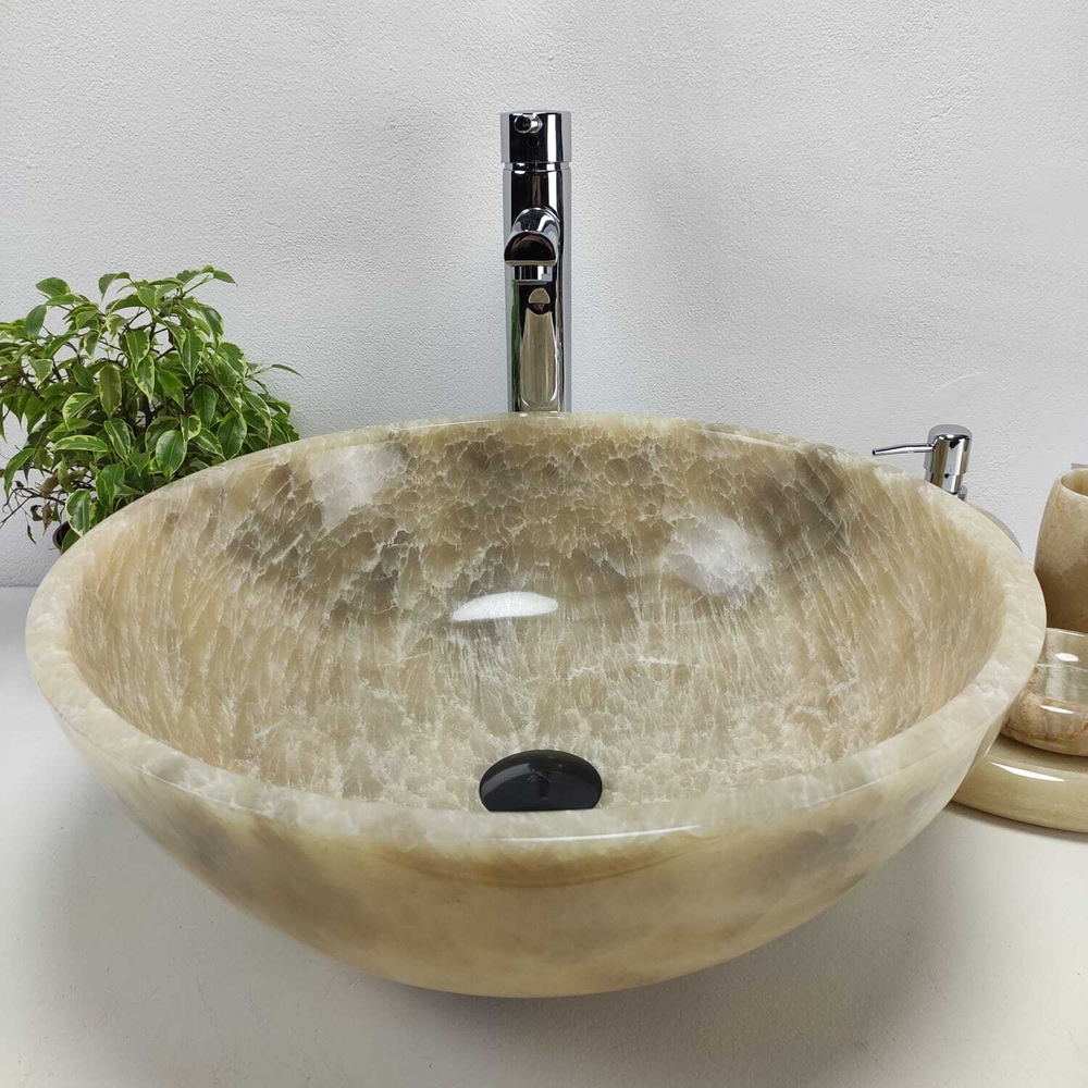 Раковина из оникса Bowl Grey Medium TinLip BO-61089 45*45*17