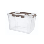 Ящик для хранения универсальный с замками и ручкой "grand box", 290х190х180мм, 6,65л (коричневый)