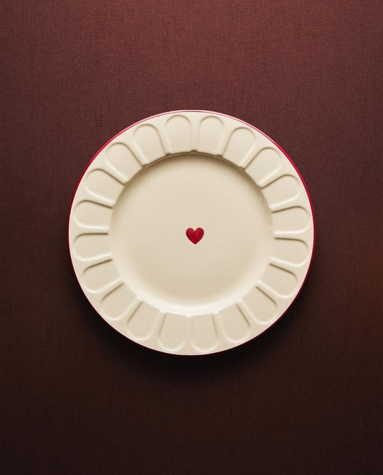 ZARA HOME РОЖДЕСТВЕНСКАЯ ДЕСЕРТНАЯ ТАРЕЛКА, БЕЛЫЙ