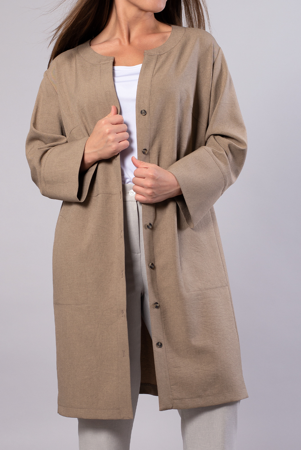 Платье-туника 2556АПА, Песочный #259Пес212556АПА