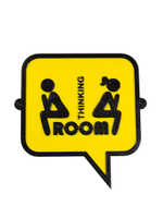 Табличка в туалет "Thinking room" Комната для размышлений, 17Х17 см.,3D печать