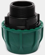 Муфта ПНД компрессионная с наружной резьбой 40х1 1/2" Poelsan