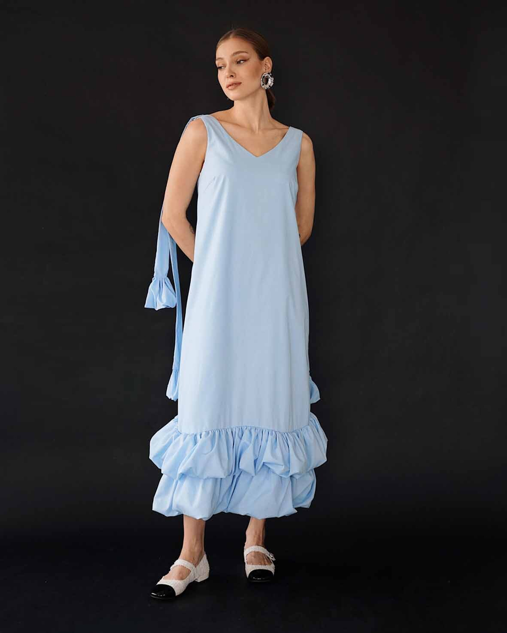 Платье облако в голубом