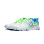 Li Ning Low top Table Tennis Shoes Unisex Standard White/Light Aqua Blue