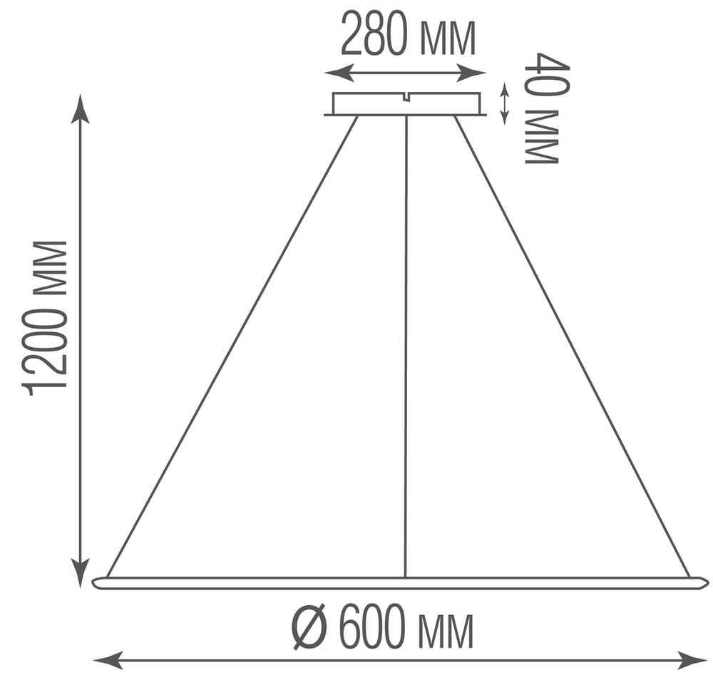 Подвесной светодиодный светильник,  36Вт