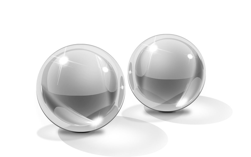 Вагинальные шарики Ben-Wa Balls из стекла (Цвет: прозрачный)