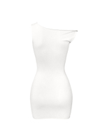 white asymmetric dress