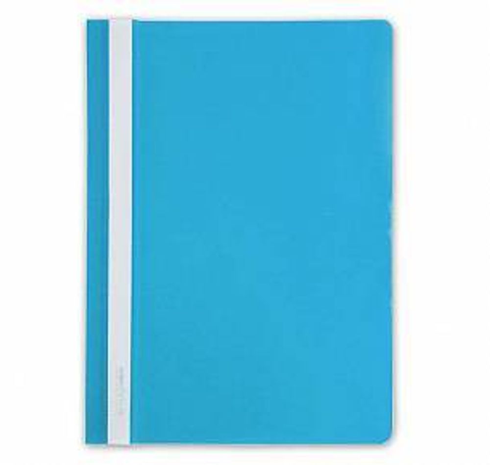 Папка скоросшиватель inФОРМАТ А4 голуб. пластик 150 мкм карман д/маркир.этикет.