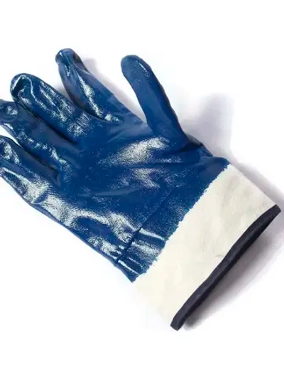 Перчатки нитриловые Monolit синие, полный облив крага