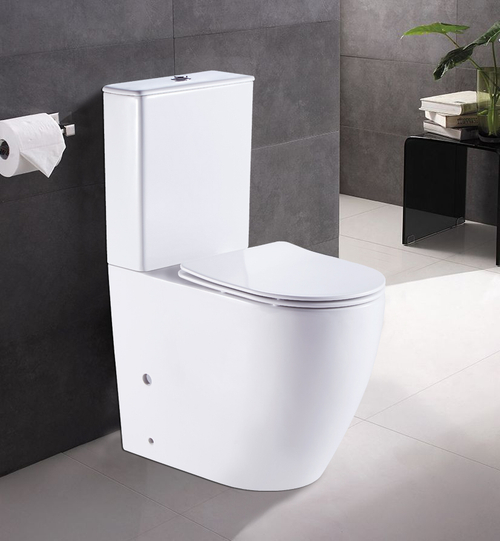 Унитаз-компакт безободковый Azario Mirada AZ-1289A с крышкой-сиденьем микролифт, белый