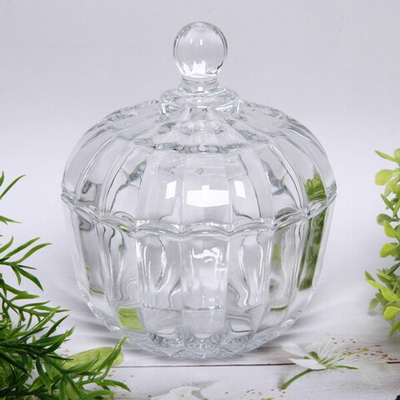 Сахарница стеклянная 200мл «Ажур» 12*14см полоски