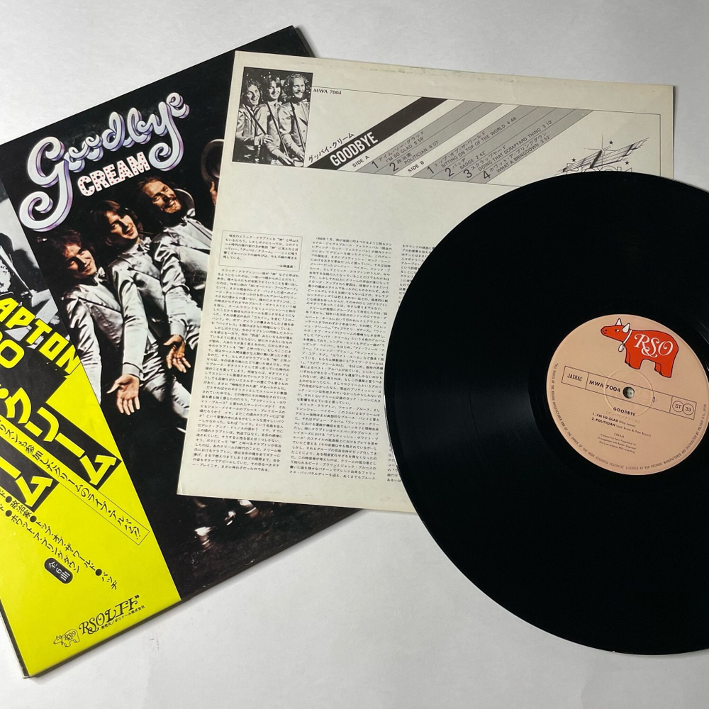 Винтажная виниловая пластинка LP Cream Goodbye (Japan 1980) (Obi)