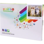 Алмазная мозаика на подрамнике с полным заполнением «МИР ЯРКИХ КРАСОК», котята, 30*40см