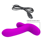 Лиловый стимулятор Geri с подвижным хвостиком