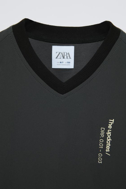 ZARA СПОРТИВНАЯ ТОЛСТОВКА ИЗ ВЫСОКОТЕХНОЛОГИЧНОЙ ТКАНИ, АНТРАЦИТОВО-СЕРЫЙ