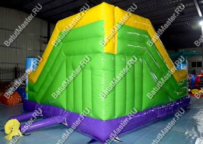 Коммерческий надувной батут "Сафари-джунгли с розовым единорогом", размер 6*5*4 м