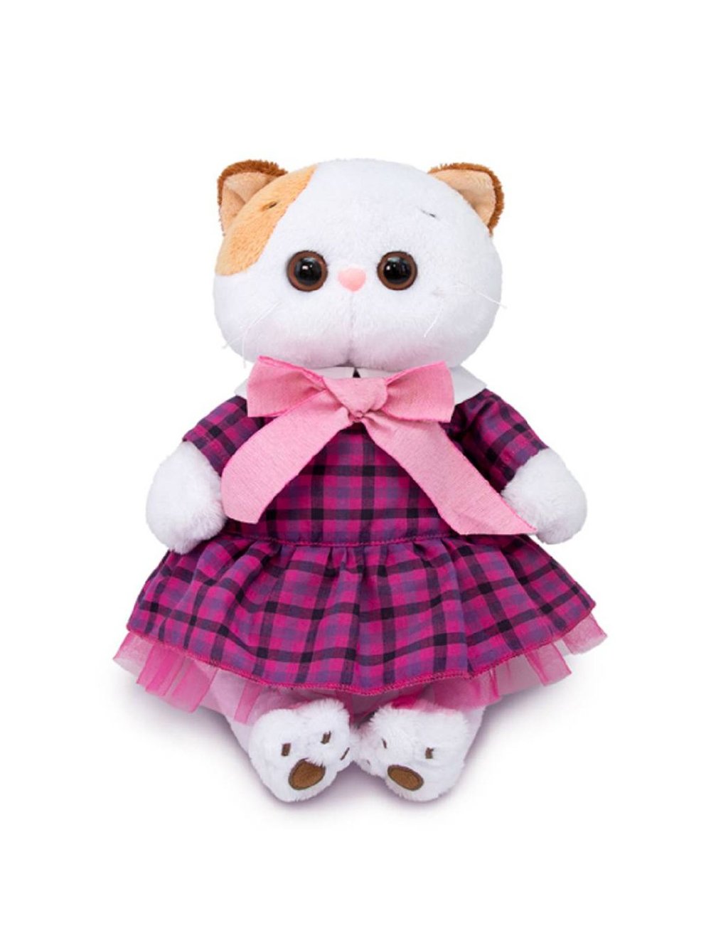 Мягкая игрушка Ли-Ли в платье в клетку 27 см