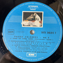 Винтажная виниловая пластинка LP Франк Пурсель Franck Pourcel Et Son Grand Orchestre Pages Celebres Vol.5 (Франция 1963)