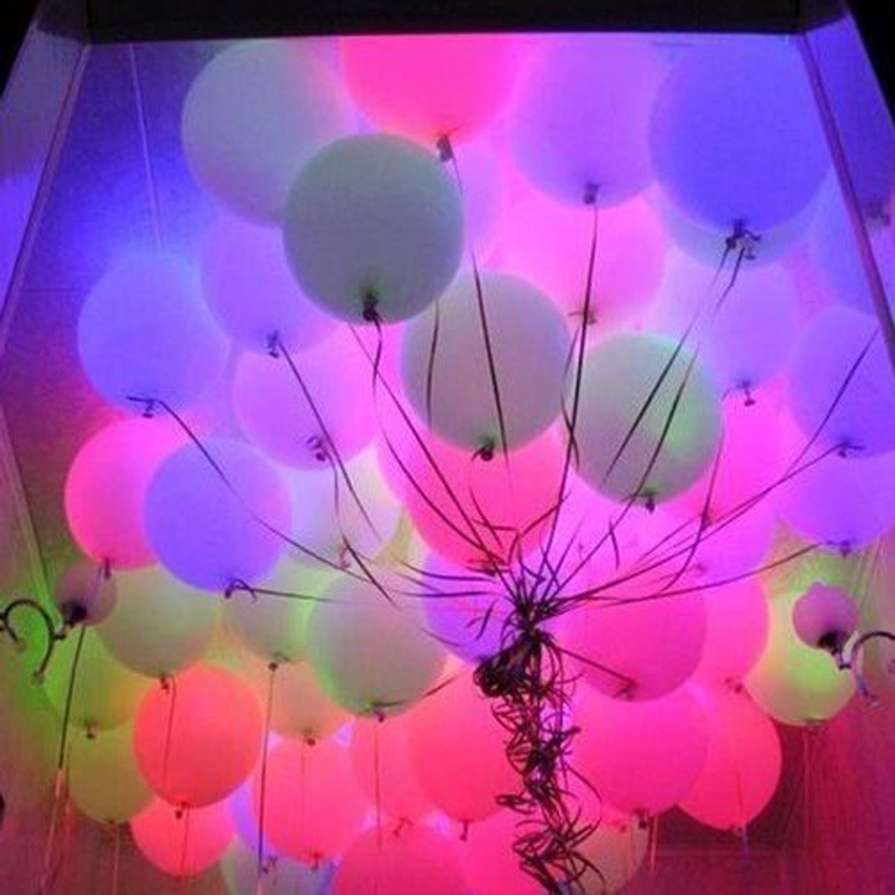 Шар воздушный светящийся разноцветный