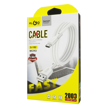 Кабель USB x Micro USB -2.0 м. KLGO S182 (2.4A)