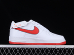 Nike Air Force 1 White Habanero Red Mini Swoosh (GS)