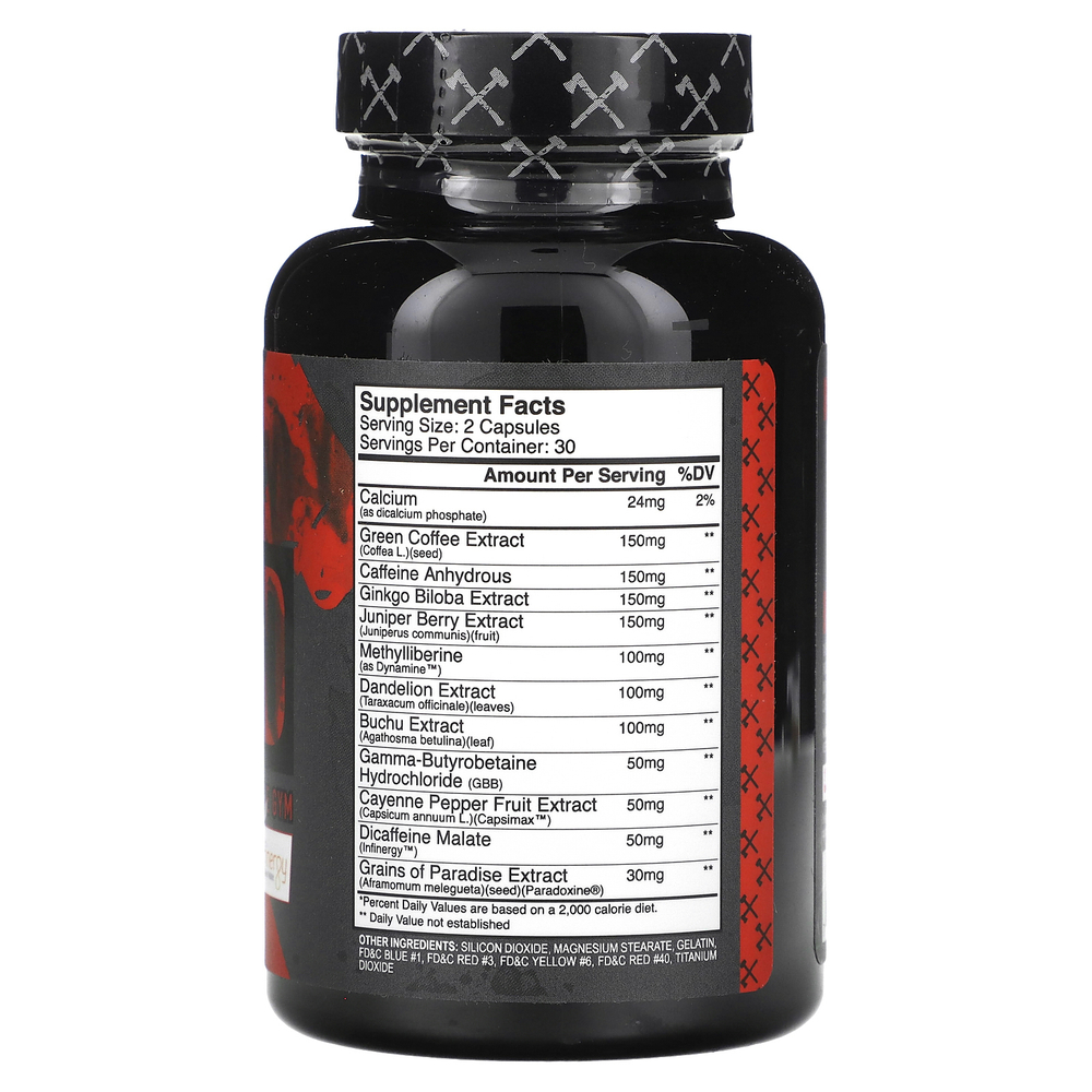 Axe & Sledge Supplements, Fyred, экстремальный сжигатель жира, 60 капсул