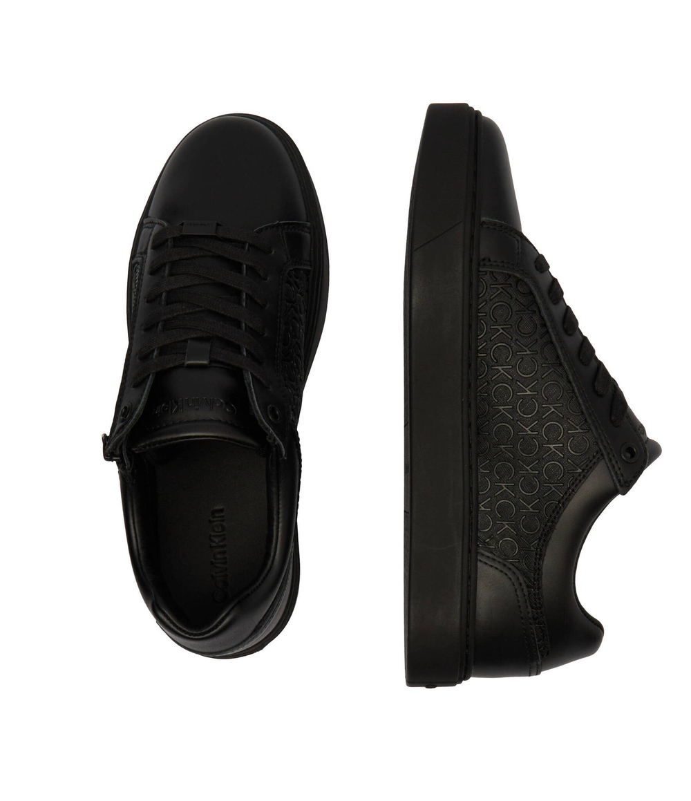 Кожаные кроссовки Calvin Klein - черный(HM0HM01496)