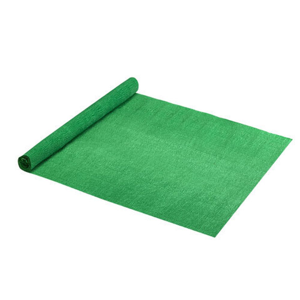 Бумага гофрированная (креповая) ДЛЯ ФЛОРИСТИКИ 110 г/м2, зеленая, 50х250 см, ОСТРОВ СОКРОВИЩ, 112550