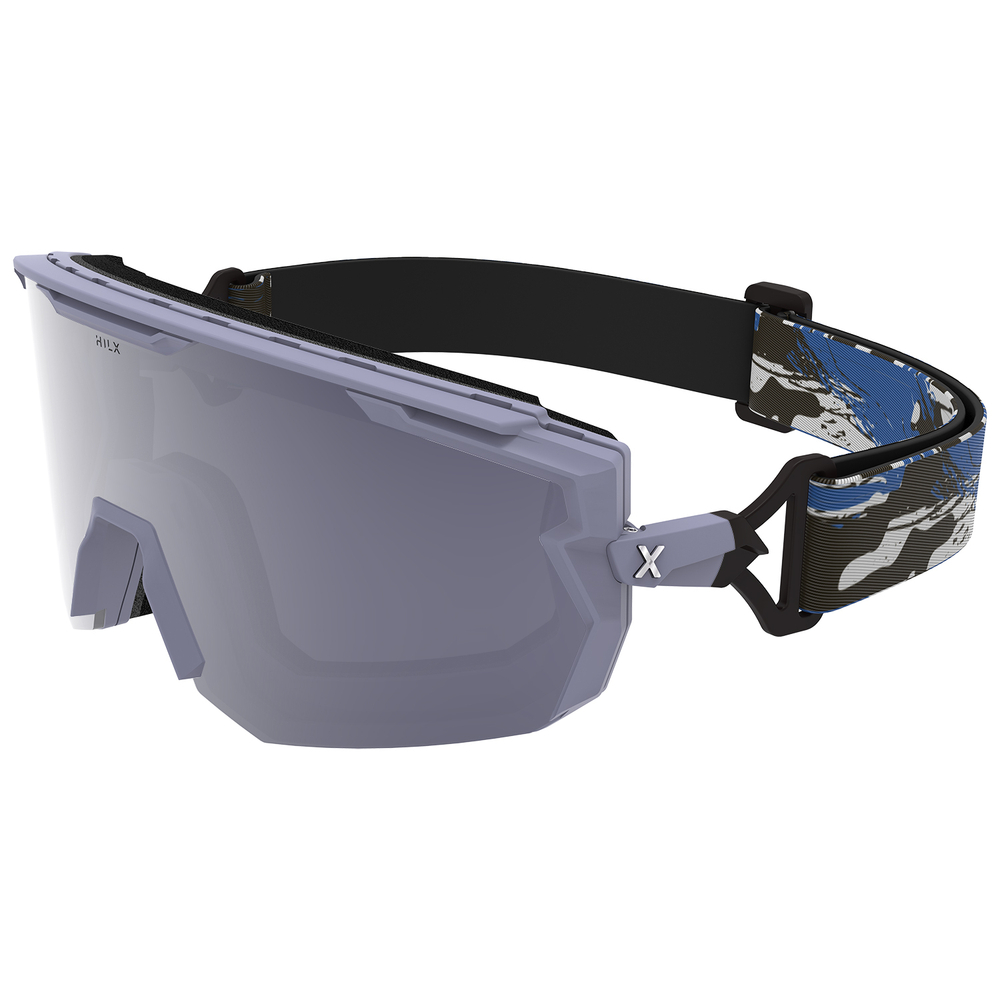 HILX Samurai / Matt Solid Grey / Black Mirror Polarized Lens + Clear Lens