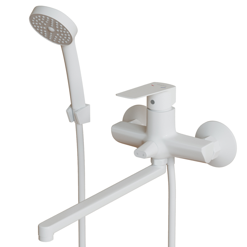 Смеситель для ванны и раковины 35k MIXLINE ML15-02W БЕЛЫЙ