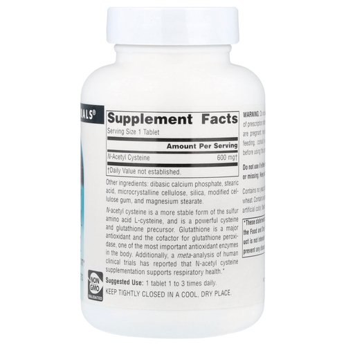 Source Naturals, N-ацетилцистеин, 600 мг, 120 таблеток