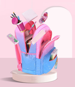 Рюкзак школьный для девочки, голубой