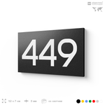 Номер на дверь 449, табличка на дверь для офиса, квартиры, кабинета, аудитории, склада, черная 120х70 мм, Айдентика Технолоджи