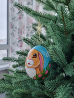 Фарфоровое пасхальное  яйцо "Весенний кролик"