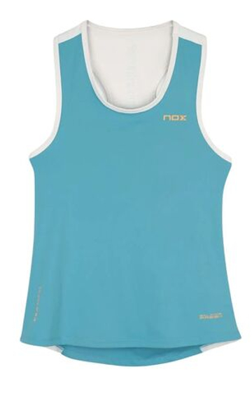 Женский теннисный топ NOX Pro Tank - бирюзовый