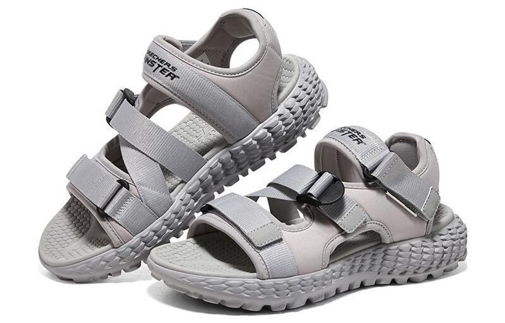 Skechers Monster Sandal non-slip wear-resistant sports sandals men's gray