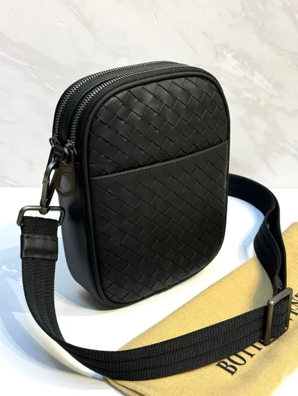 Сумка мессенджер Bottega Venetta, чёрный