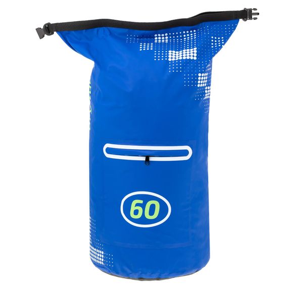 Гермомешок 60 литров синий с лямкой и карманом Marlin Dry Tube 60 L